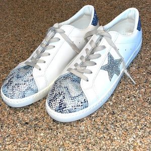 Vintage Havana Bianca Snake Glitter Star Sneakers